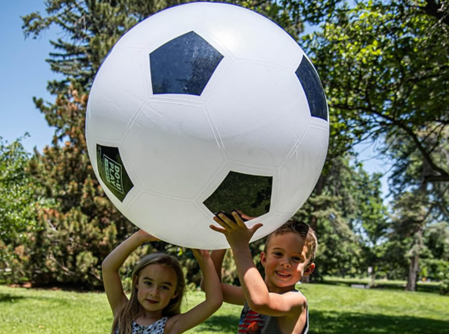 Balón de fútbol Jumbo, diámetro de 76 cm