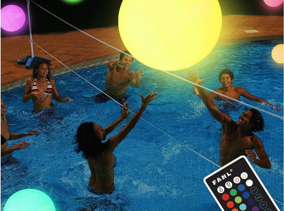Balon acuático inflable LED con luz